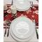 Wizardi 13.75" x 71" Red Christmas Ornaments Table Runner